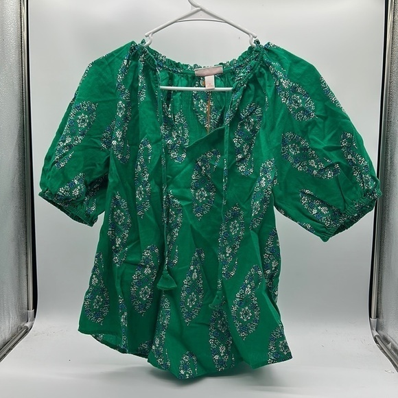 Knox Rose Tops - Women's Size X-Small Knox Rose CLOSE OUT Green Tunic Floral Clean Fancy CHEAP!!!
